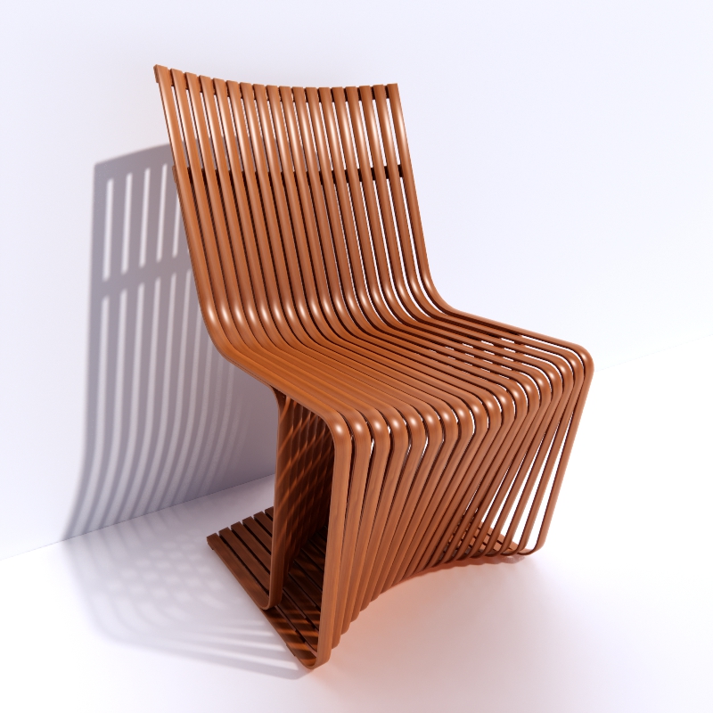 Chair Wood KL 3d model