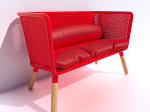 Chi Bench Sofa 3d model