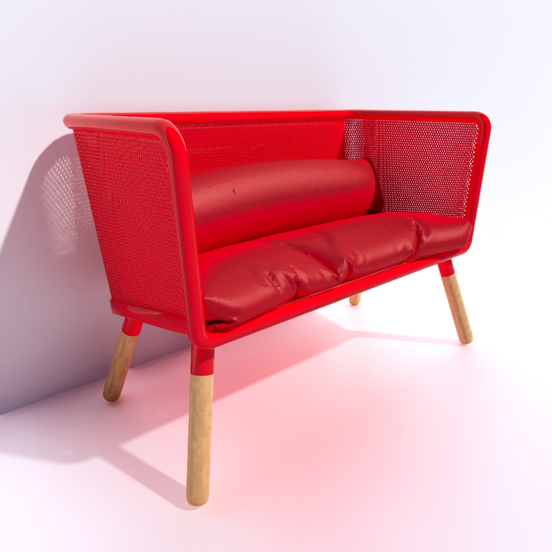 Chi Bench Sofa 3d model