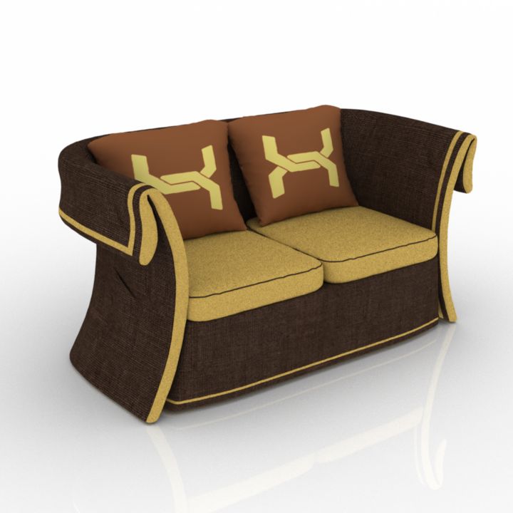 ColomboCouture Art4614 DV2A Sofa 3d model