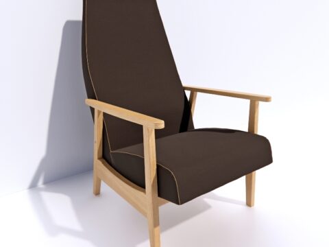 Crafters Vivek Lounge Chair 3d model
