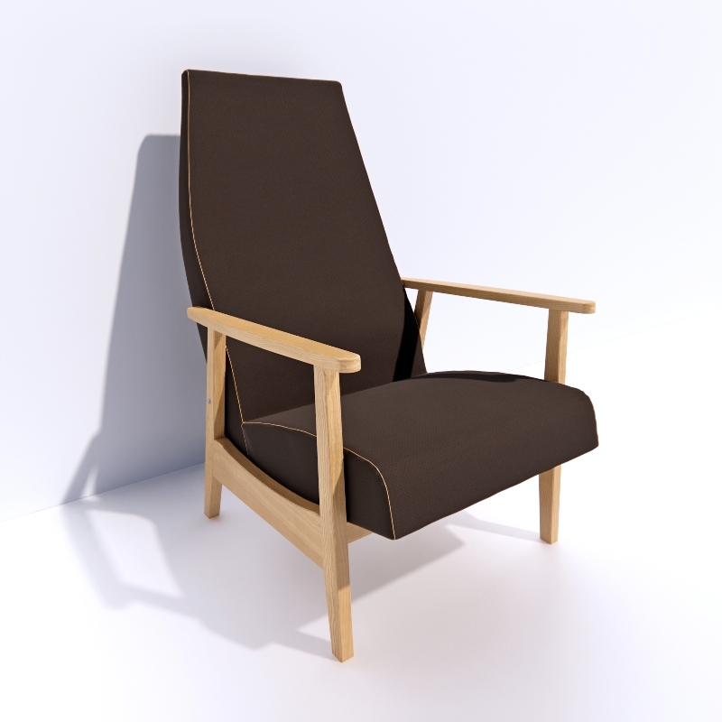 Crafters Vivek Lounge Chair 3d model