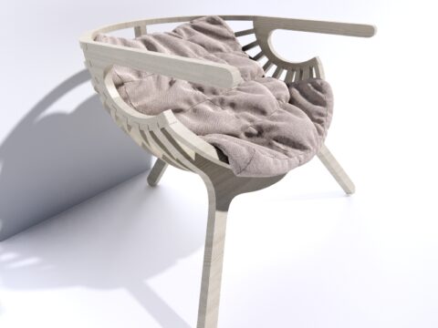 De Madeira Armchair 3d model