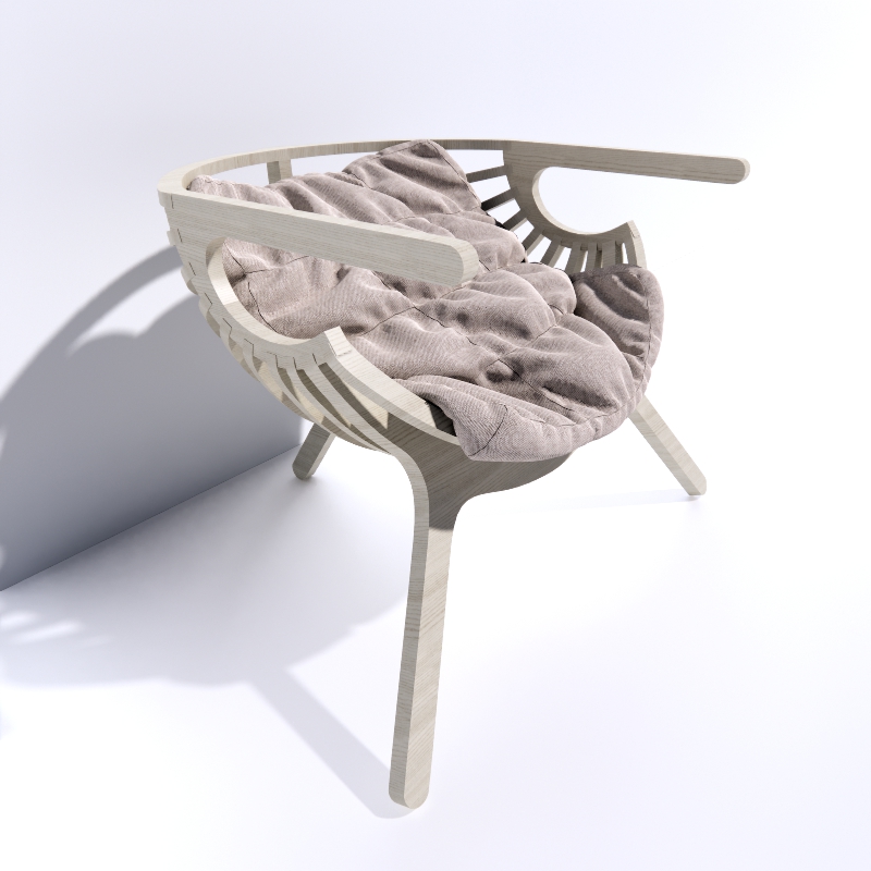 De Madeira Armchair 3d model