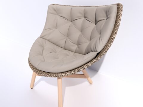 Dedon Mbrace Wing Chair 3d model
