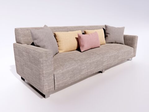 Modern Grey Sofa 3d model