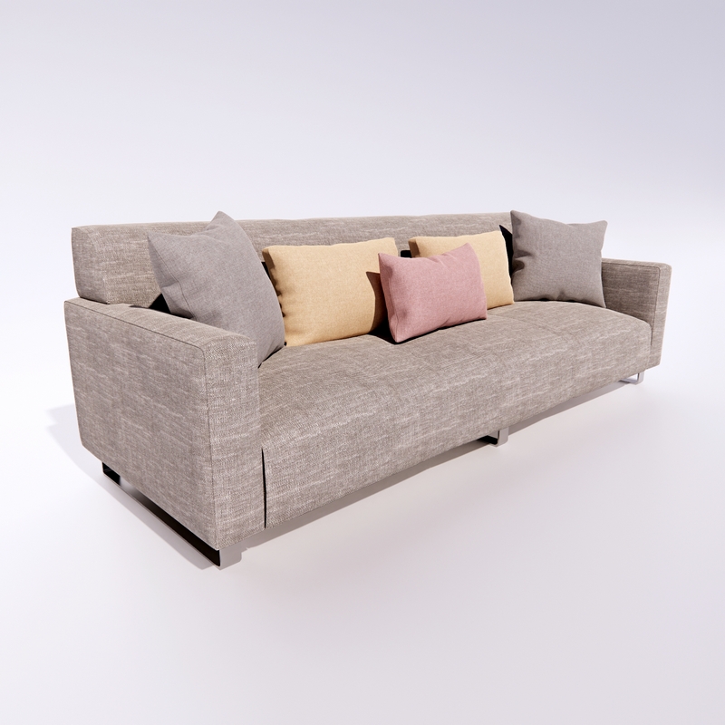 Modern Grey Sofa 3d model