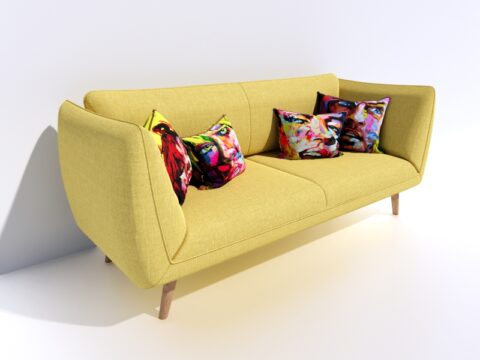 Yellow Sofa 3d model