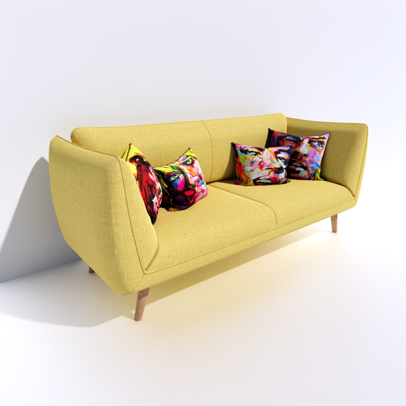 Yellow Sofa 3d model