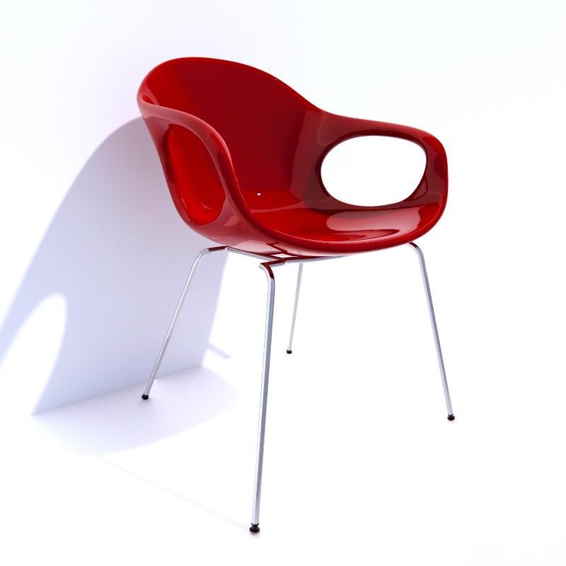Ferrari Chair Red & Yellow 3d model