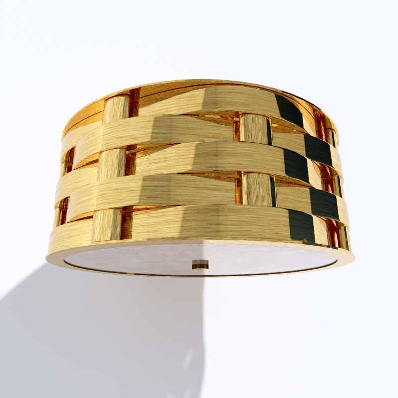 Ella Woven Medium Flush Mount by Ralph Lauren Chandelier 3d model