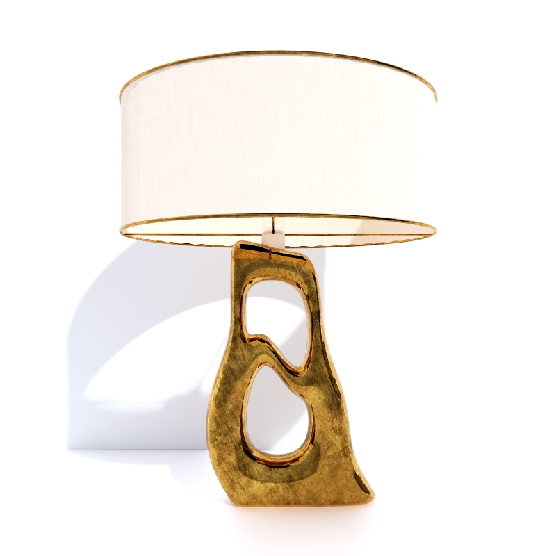Golden Table Lamp 3d model