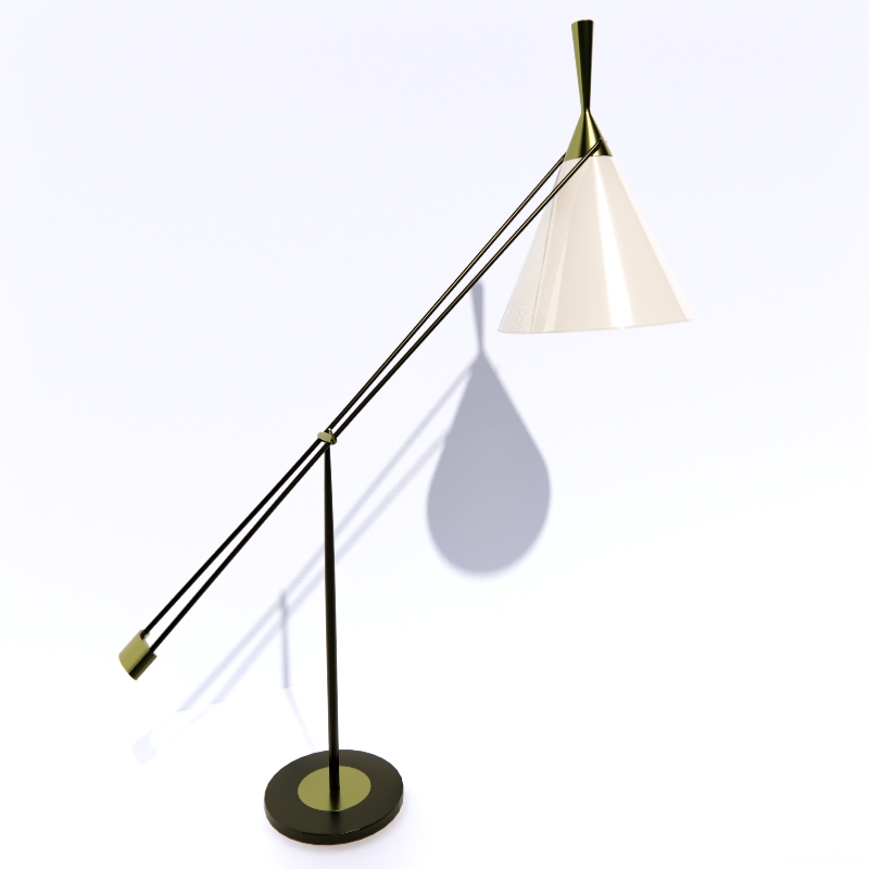 Torchere Vintage Floor Lamp 3d model