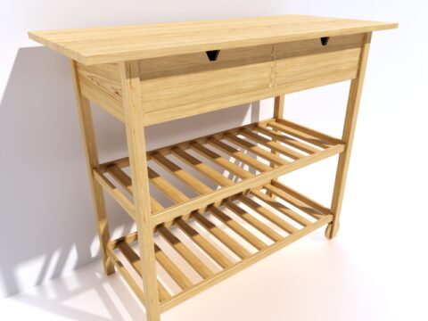 Ikea Kitchen Trolley - Forhoja Table 3d model