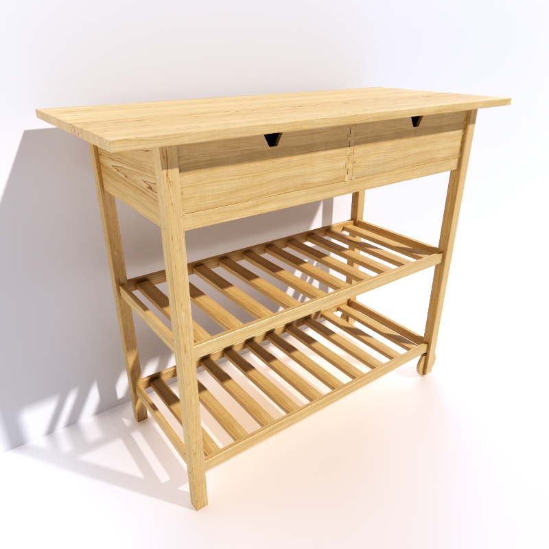Ikea Kitchen Trolley - Forhoja Table 3d model