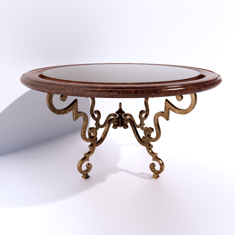 Madera Round Cocktail Table 3d model