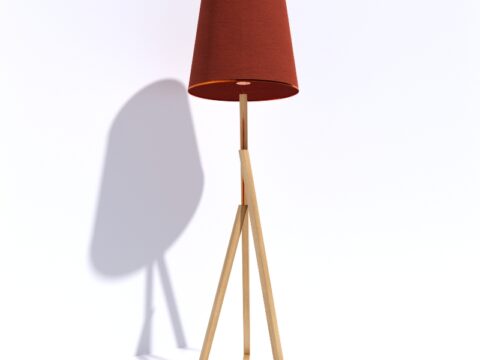 Modern Lampshade Floor Lamp 3d model