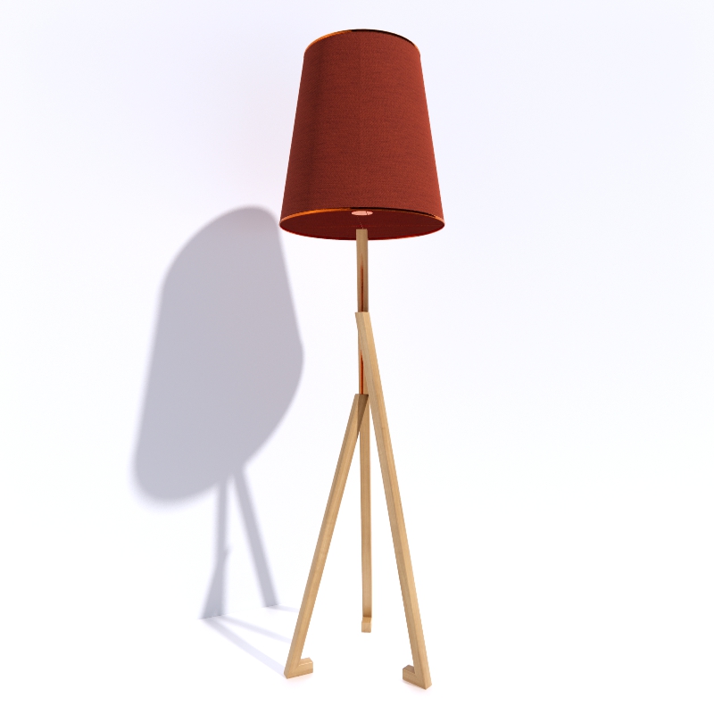 Modern Lampshade Floor Lamp 3d model