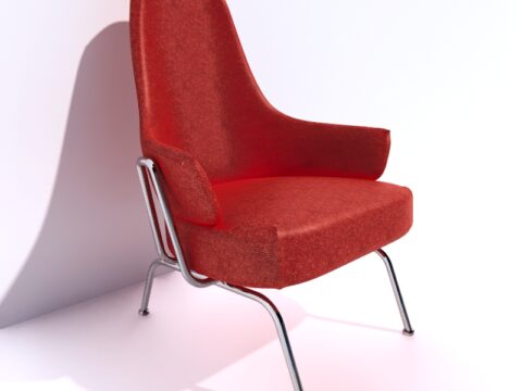 Armchair Red Hot 3d model