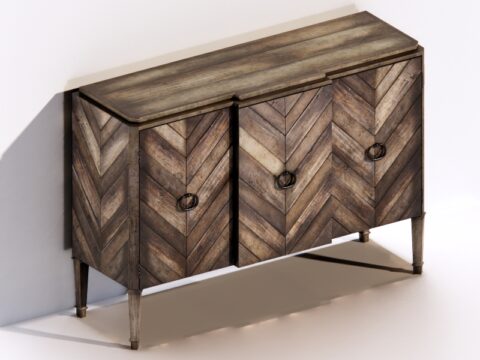 Commode Hooker Furniture Living Room Chevron Console 3d model