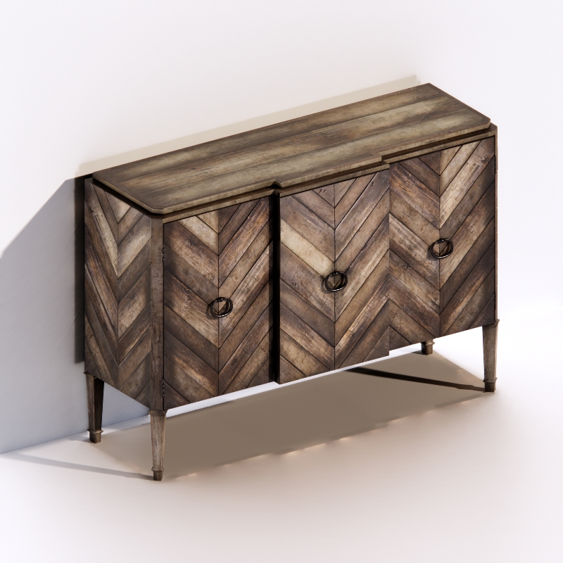 Commode Hooker Furniture Living Room Chevron Console 3d model