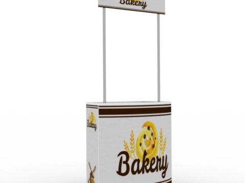 Curve Exhibition Desk 3d model