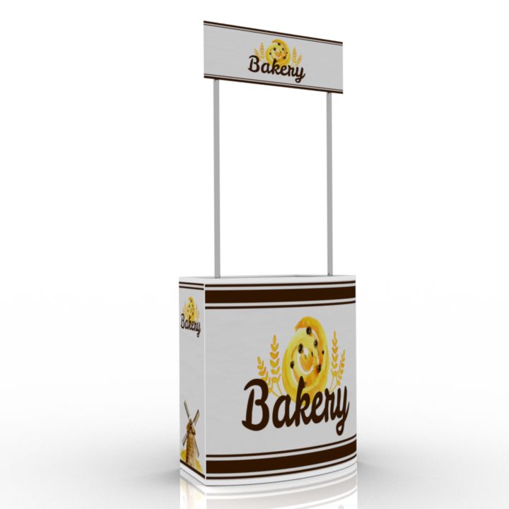 Curve Exhibition Desk 3d model