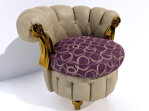 Paolo Lucchetta - Tiffany Round Lounge Armchair 3d model