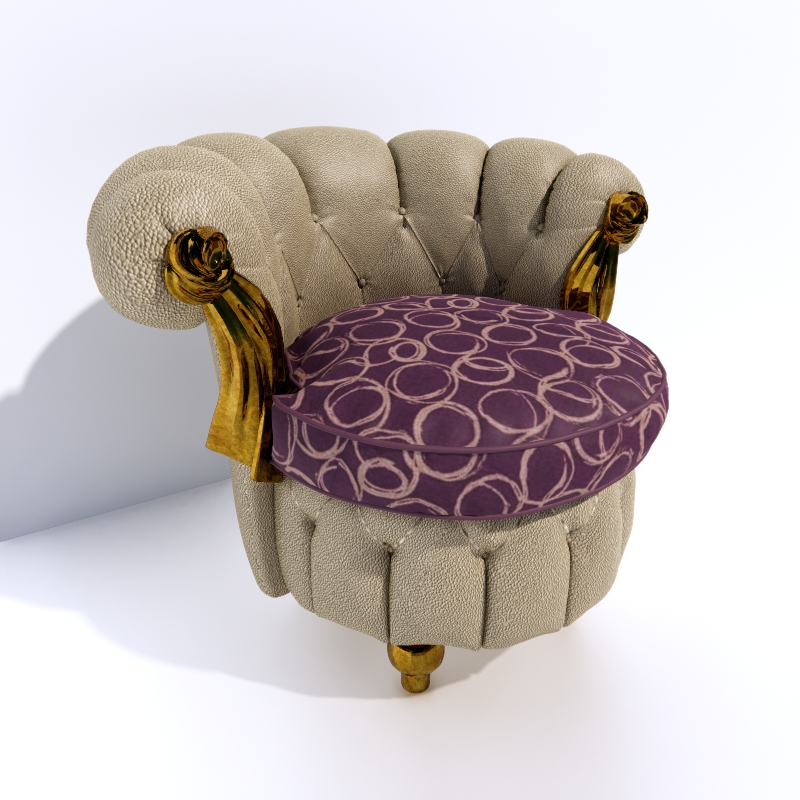 Paolo Lucchetta - Tiffany Round Lounge Armchair 3d model